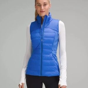 Lululemon Womens Blue Down For It All Vest Running 700 Fill Size 10 NWT
